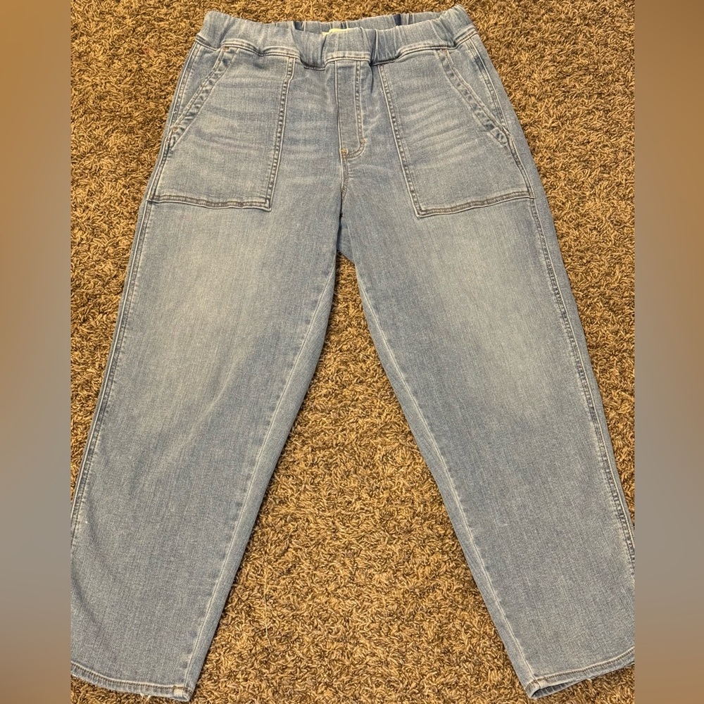 MADEWELL Pull-On Relaxed Jeans in Lisford Wash Style ND644 Size Medium